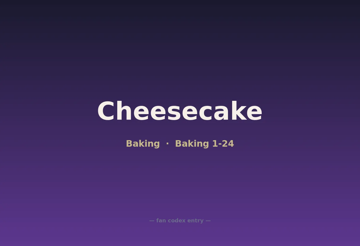 Cheesecake