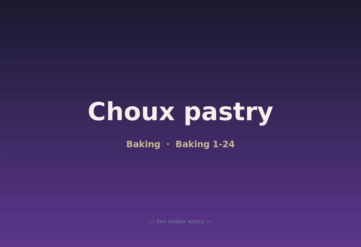 Choux pastry