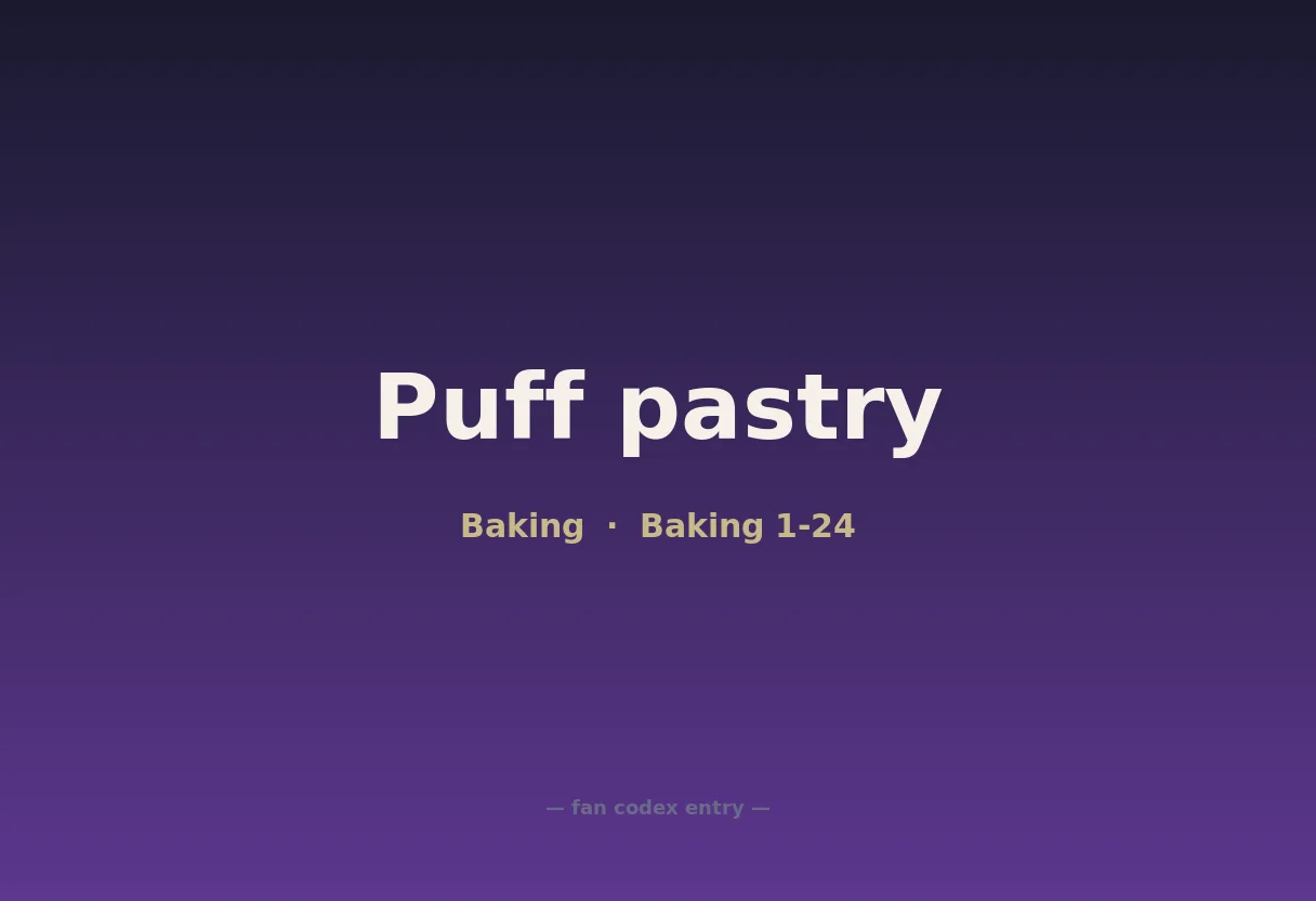 Puff pastry