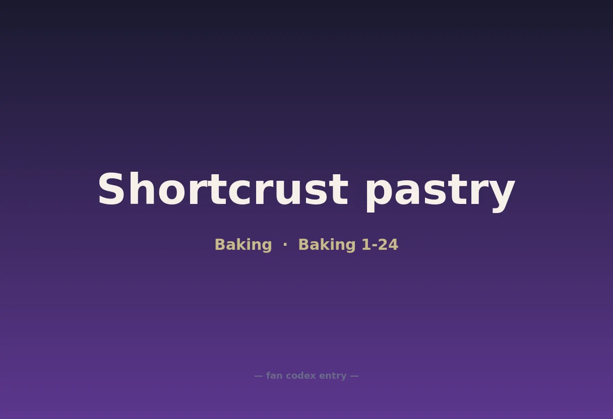 Shortcrust pastry