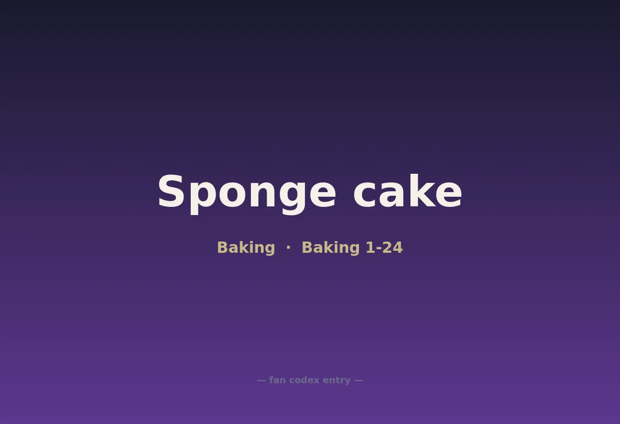 Sponge cake